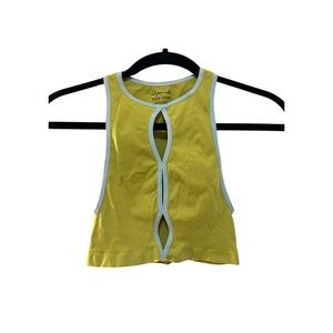 Vibrant Green Cut-Out Crop Top